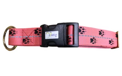 Axaeco Sleddog Collar Reflex Click Pink