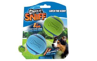 Chuckit! Sniff Fetch Ball Bacon und Peanut Butter 2 Packung