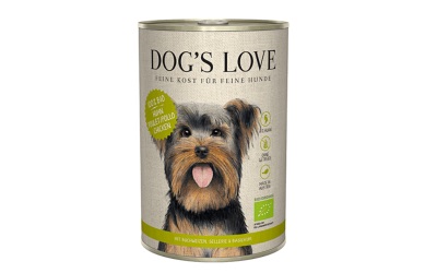 DOGS LOVE Nassfutter Bio-Huhn mit Buchweizen, Sellerie & Basilikum