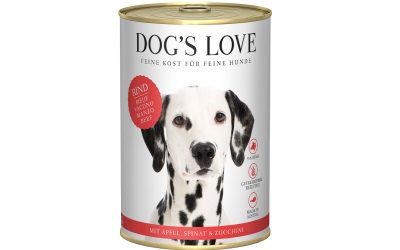 DOGS LOVE Nassfutter Rind mit Apfel, Spinat & Zucchini