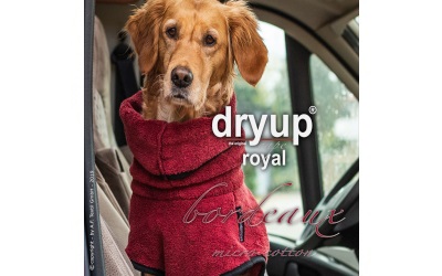DRYUP cape ROYAL Hundebademantel, micro cotton, bordeaux