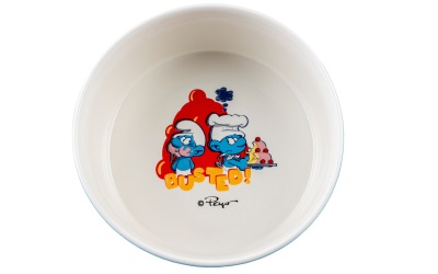 duvoplus Kochschlumpf Futternapf weiss/blau
