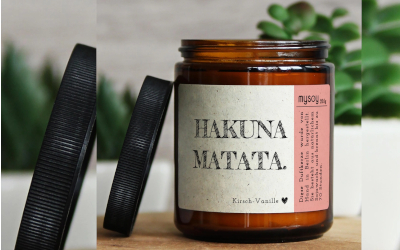 hakuna matata handgemachte Duftkerze
