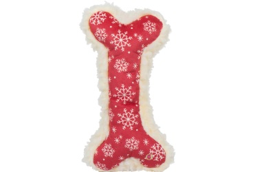 Hugglehounds HuggleFleece Jingle all the Way Bone