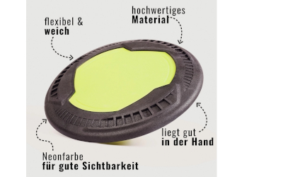 Perfekte Frisbee am und im Wasser