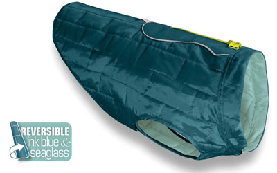 Kurgo Loft Dog Coat Wintermantel, blau/türkis