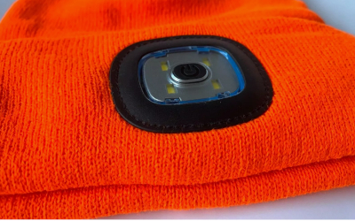 LED Licht Strickmütze Unisex, orange
