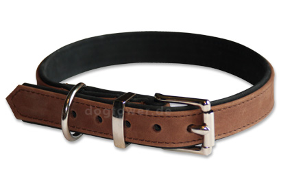 IQO Lederhalsband Prestige, tabac/schwarz