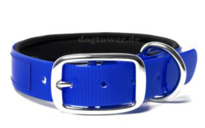 Mystique Biothane Halsband Deluxe Neopren, gold blau