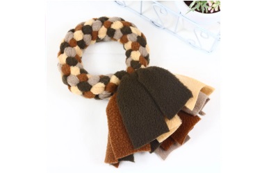 Pawcord by Franzi Fleece-Zergelring in Camel, Braun, Hellbraun & Schokobraun