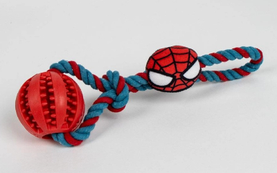 Spiderman Wurf- Hundespielzeug mit Hundeball