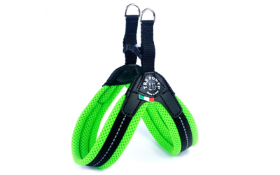 Tre Ponti Hundegeschirr Easy Fit Soft Mesh NEON Click-Verschluss, neongrün