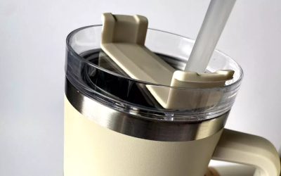Trinkbecher XXL Edelstahl Löwenthal creme beige, 1,2 Liter