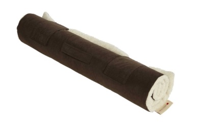 Wolters Reisedecke Vagabund mit Schaffell-Imitation braun