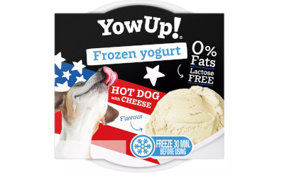 YowUp! Frozen Yoghurt, Hundejoghurt Hot Dog mit Käse