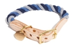 Found My Animal Original Grey, Blue, Navy Up-Cycled Rope Cat & Dog Collar