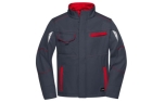 James & Nicholson Workwear Jacke, carbon/red