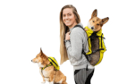 K9 Sport Sack Hunderucksack, begehbar mit Geschirr und Stauraum, leuchtgelb