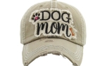 Dog Mom Washed Vintage Ballcap khaki