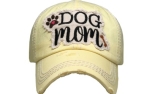 Dog Mom Washed Vintage Ballcap vanilla