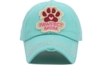  Pawfect Mom Washed Vintage Ballcap dark blue