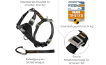 Kurgo Enhanced Tru-Fit-Smart Hundegeschirr, inkl. Autosicherheitsgurt, charcoal