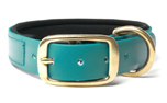 Mystique Biothane Halsband Deluxe Neopren (MESSING), beta hellgrün