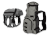 K9 Sport Sack Hunderucksack, begehbar mit Geschirr und Stauraum, shark skin grau