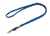 Mystique gummierte Umhängeleine (MESSING Scherenkarabiner), blau