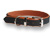 IQO Prestige Lederhalsband, schwarz/cognac